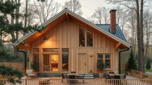 arctic-house.ru | Гостевой дом из клееного бруса с камином